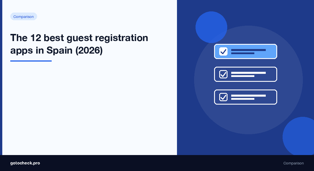 The best guest registration and online check-in apps in Spain 2026
