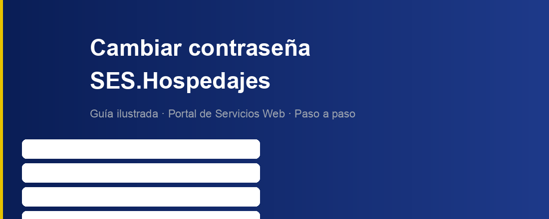 How to change SES.Hospedajes password