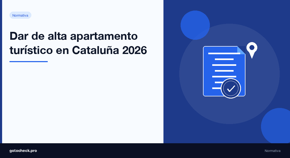 Dar de alta apartamento turístico en Cataluña