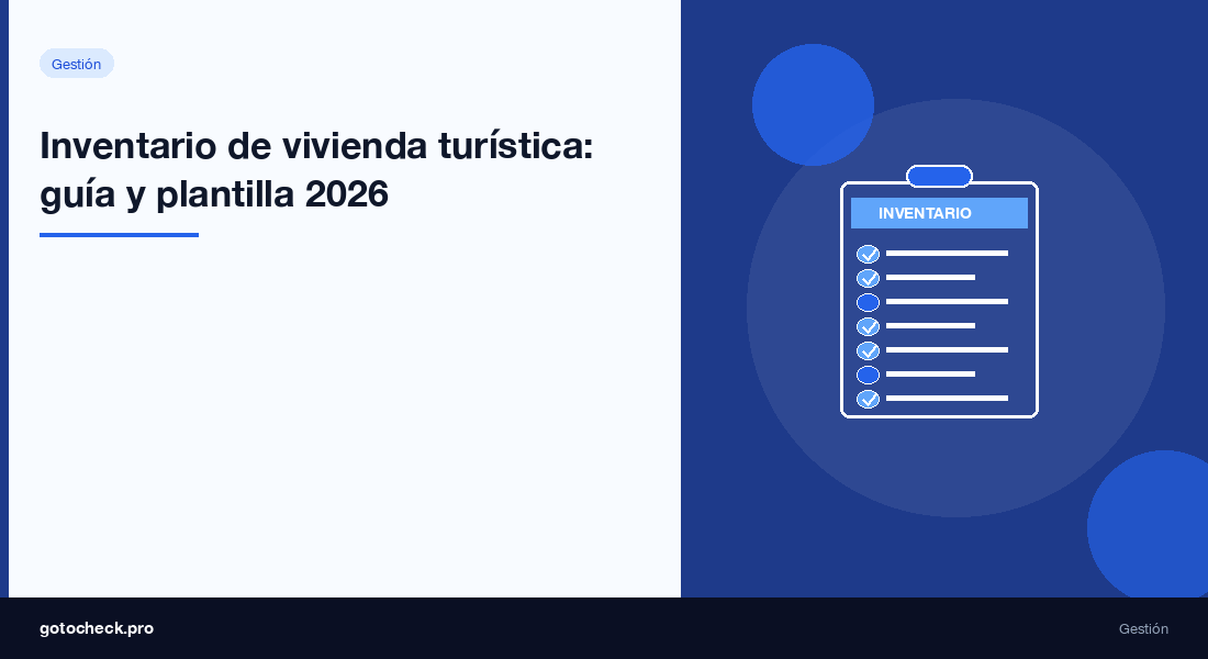 Inventario de vivienda turística