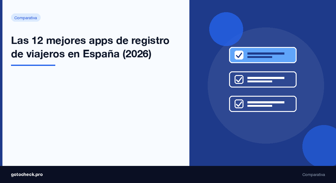 Las mejores apps de registro de viajeros y check-in online en España 2026