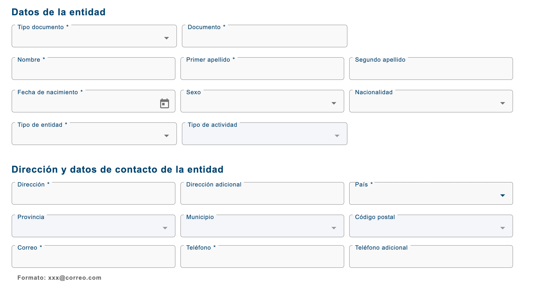 Completar datos en el formulario de SES Hospedajes